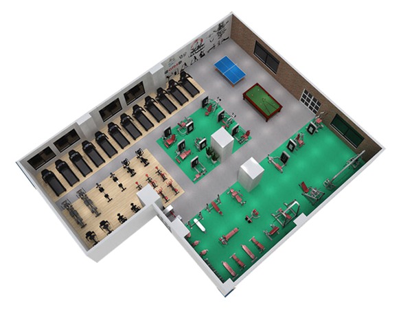 1000平方健身房配置方案-广西KS体育直播体育健身器材有限公司