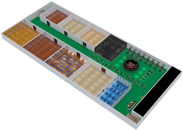 1800平方健身房配置方案-广西KS体育直播体育健身器材有限公司