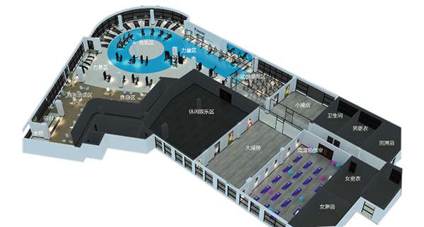 1500平方健身房配置方案-广西KS体育直播体育健身器材有限公司