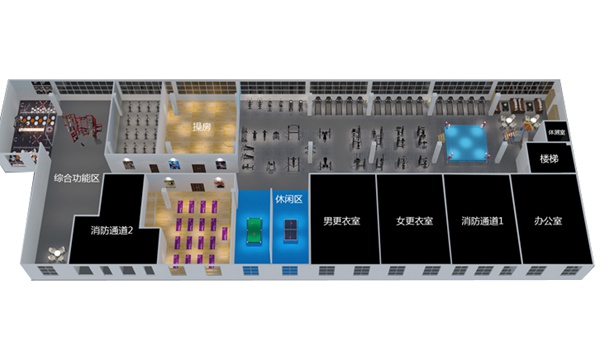 2000平方健身房配置方案-广西KS体育直播体育健身器材有限公司
