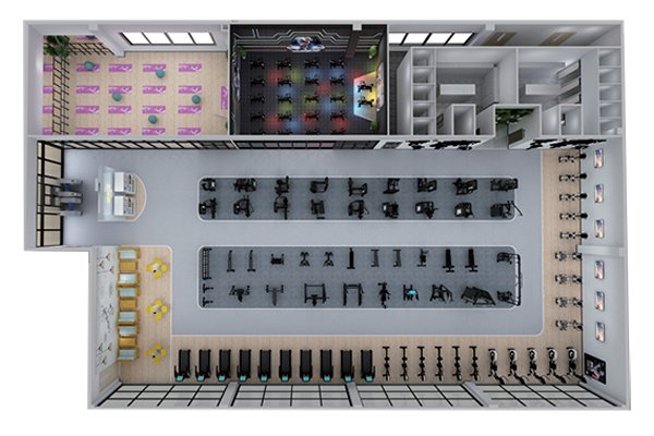 500平方健身房配置方案-广西KS体育直播体育健身器材有限公司