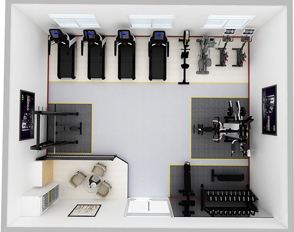 80平方健身房配置方案-广西KS体育直播体育健身器材有限公司