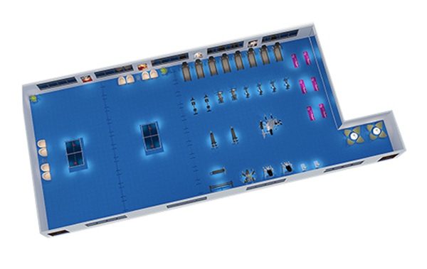 150平方健身房配置方案-广西KS体育直播体育健身器材有限公司